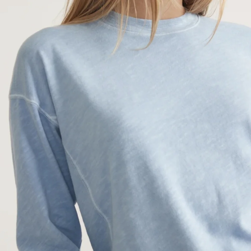Marine Layer Sadie Vintage Slub Longsleeve Blue Women's XL - Picture 4 of 11